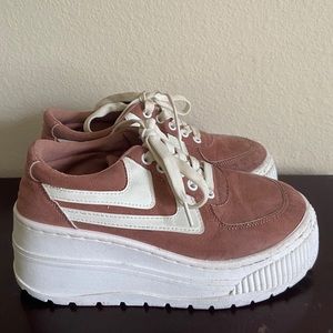 Mauve platform sneakers